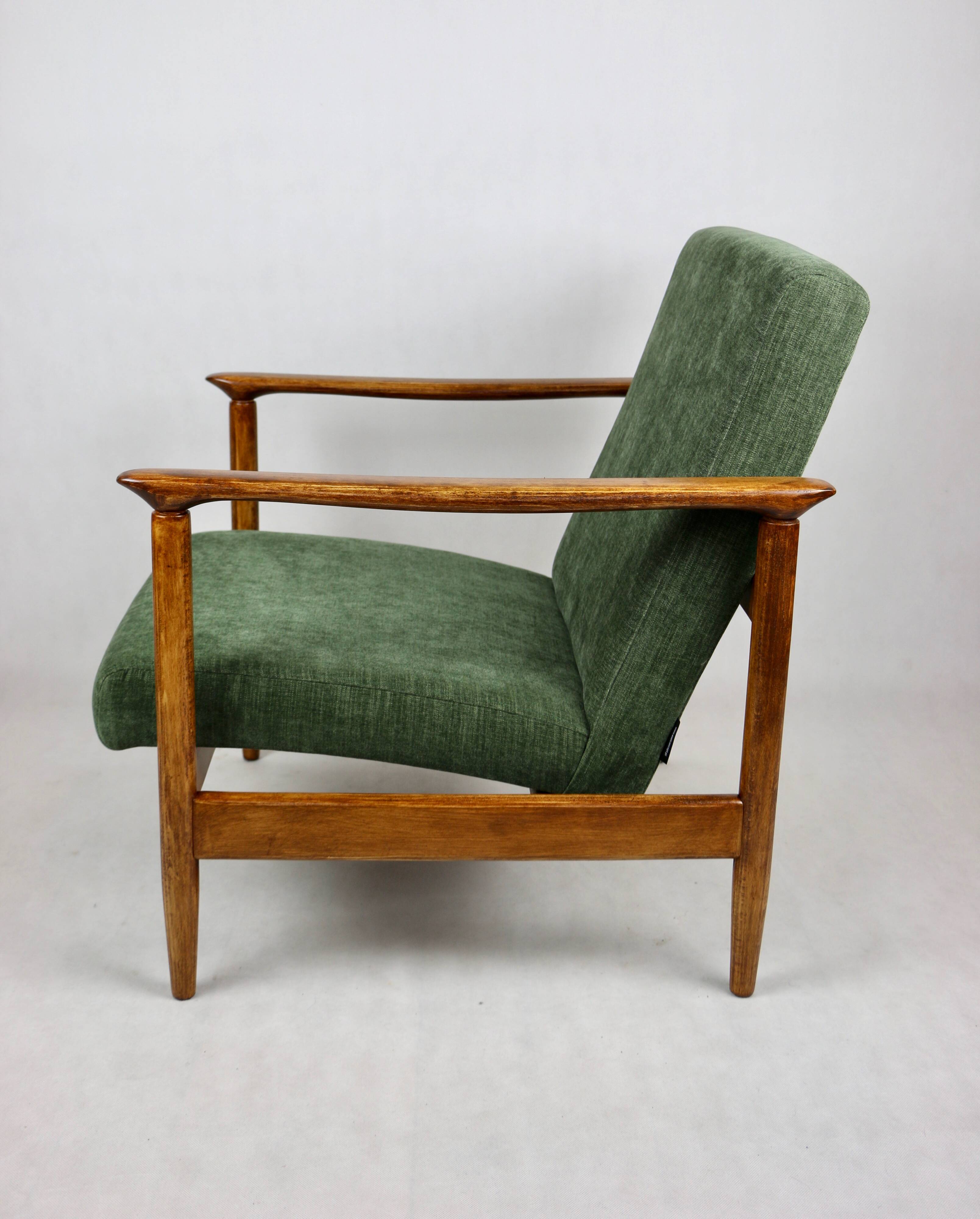 Green Olive GFM-142 Armchair attributed to Edmund Homa, 1970s