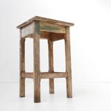 Industrial console table with patinated colorful paint, Belgium ca. 1950