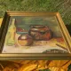 Rustic Kitchen Copper Pot Oil Painting - 1962