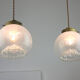 Vintage Murano Glass & Brass Pendant Lamp