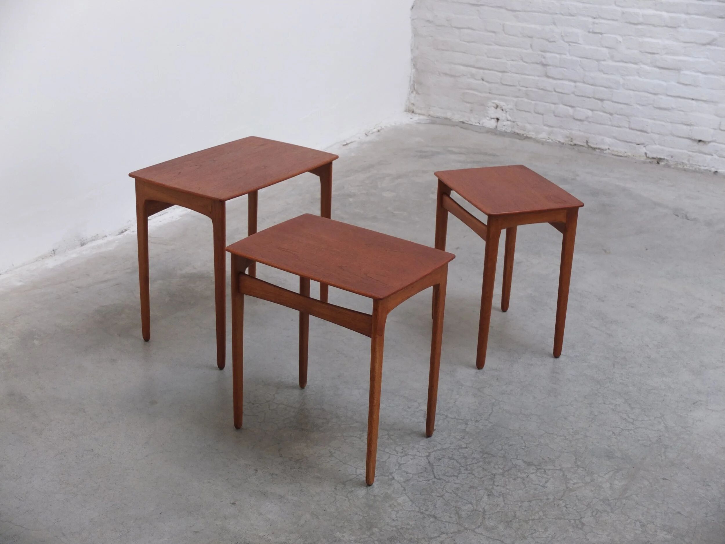 Nesting tables in teak & oak by Svend Åge Madsen, 1960s