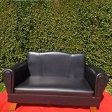 Vintage leather bench, modular