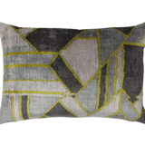 Ikat silk velvet cushion, 40x60