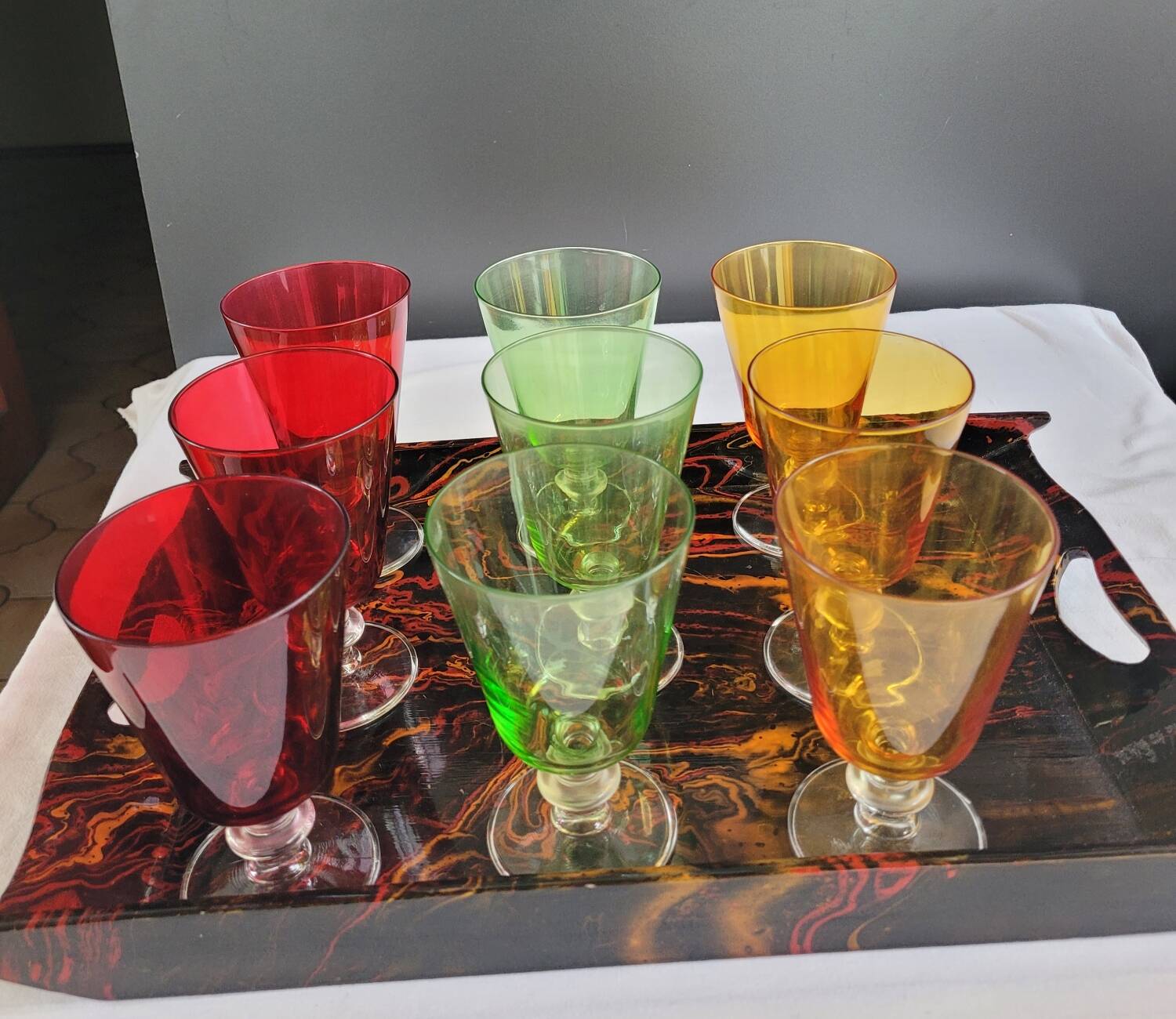 Stemmed glasses