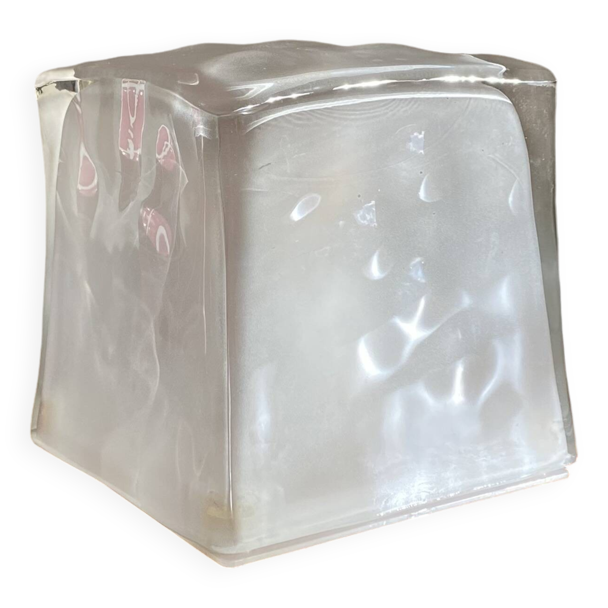 Ikea Iviken Sweden 1990s ice cube glass table lamp bedside lamp ice cube LAMP-7299