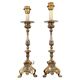 Paire de lampe de table de style Louis XIV du 19ème siècle en métal argenté