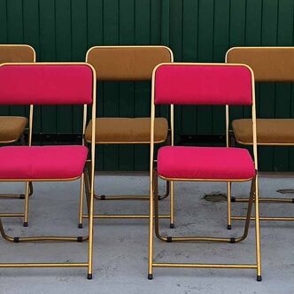 Vintage LAFUMA red/brown chairs in batches or not
