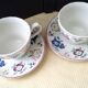 2 tea or coffee cups Porcelain Churchill Model Rosetta
