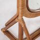 Grand miroir sur pied en rotin