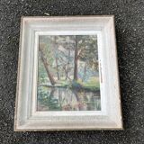 Rare antique double-sided painting – oil landscapes