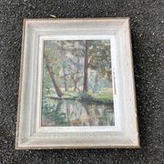 Rare antique double-sided painting – oil landscapes