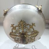 Empire chandelier in bronze and crystal