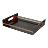 Plateau Maison Mercier imitant l'écaille de tortue, années 70