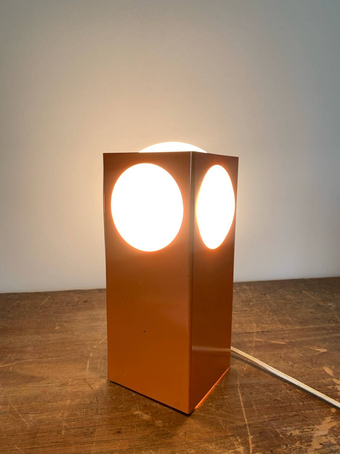 Orange Lamp Vintage Design Circa 1970 Space Age