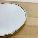 "Elite" double-sided gold-plated metal barber mirror