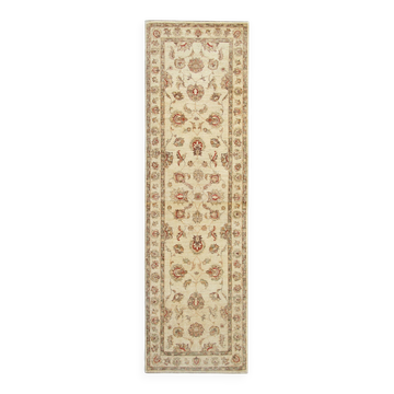 Tapis traditionnel en runner fait à la main, tapis crème, tapis afghan gris, décoration intérieure.