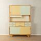 Enchanting two-piece kitchen cabinet from the 1950s in typical pastel colours