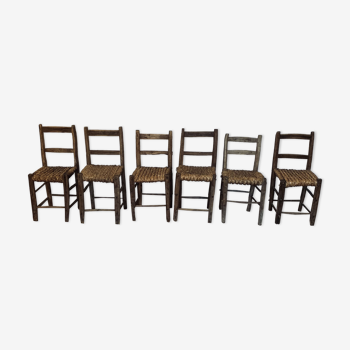 Set of 6 mulched chairs