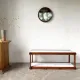 Italian modernist shelf in teak and Carrara marble, 1950s