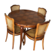 Louis Philippe-style cherry table with 4 chairs