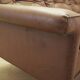 Brown leather sofa, Danish design, 1960s, manufactured by AS Vejen Polstermøbe