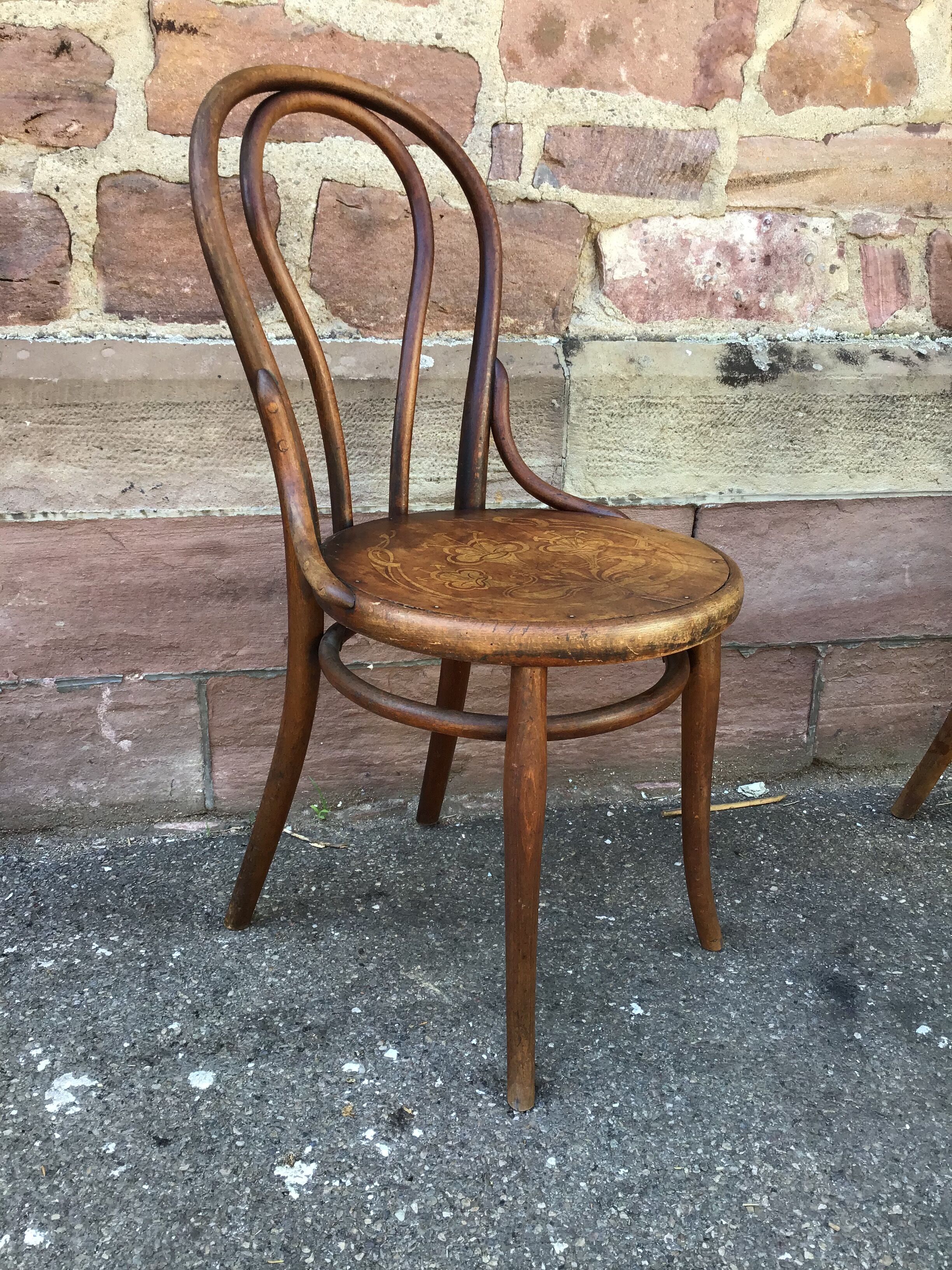 4 viennese bistro chairs tuna and curved wood