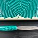 Cheese plate and knife with leaf decoration