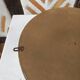 Vintage curved bamboo mirror
