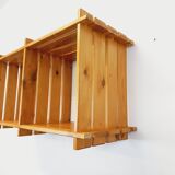Pair of vintage pine wall shelves, from the 80s