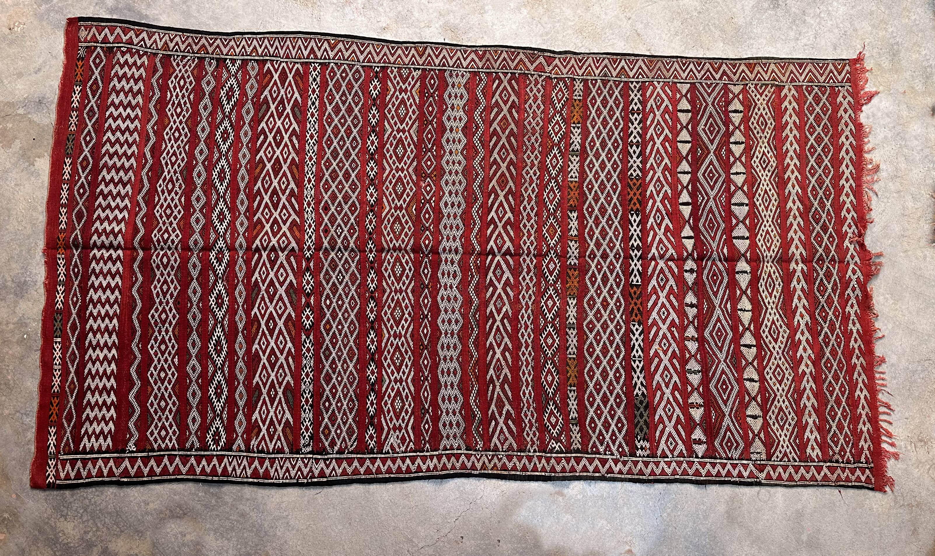 Moroccan Kilim Zemmour Rug - 290 x 157 cm