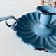 Old lavender blue enamelled candlestick