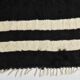 4x7 Cream & Black Angora Kilim Rug, 135x206Cm