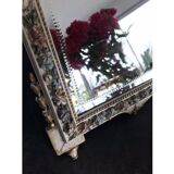 Polychrome wooden toilet mirror