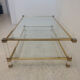 Table basse Plexi et alu doré, Pierre Vandel, 1970s