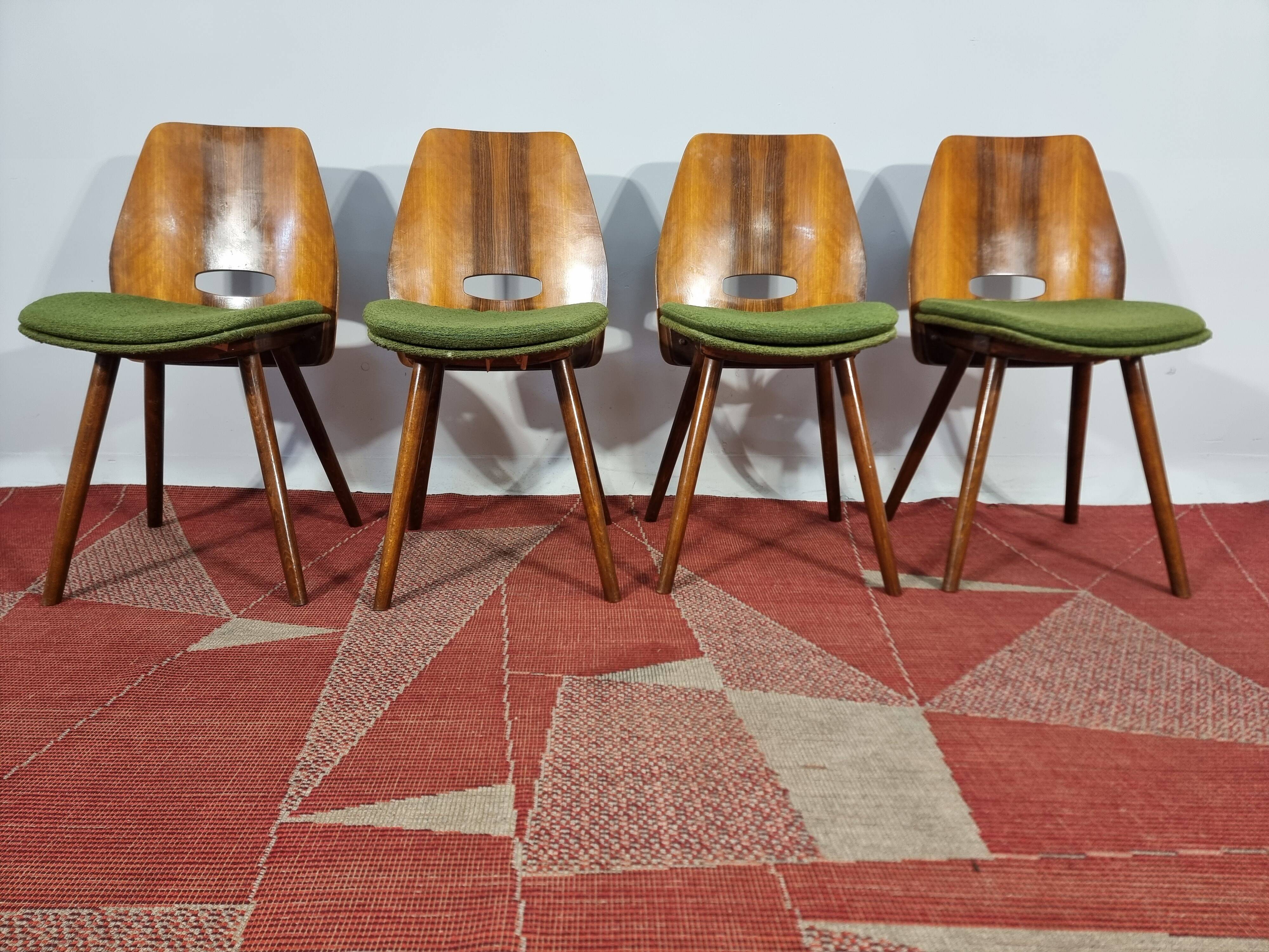 Vintage Dining Chairs 1970s, Set of 4
