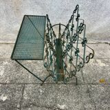 Vintage wrought iron magazine rack, Matego.