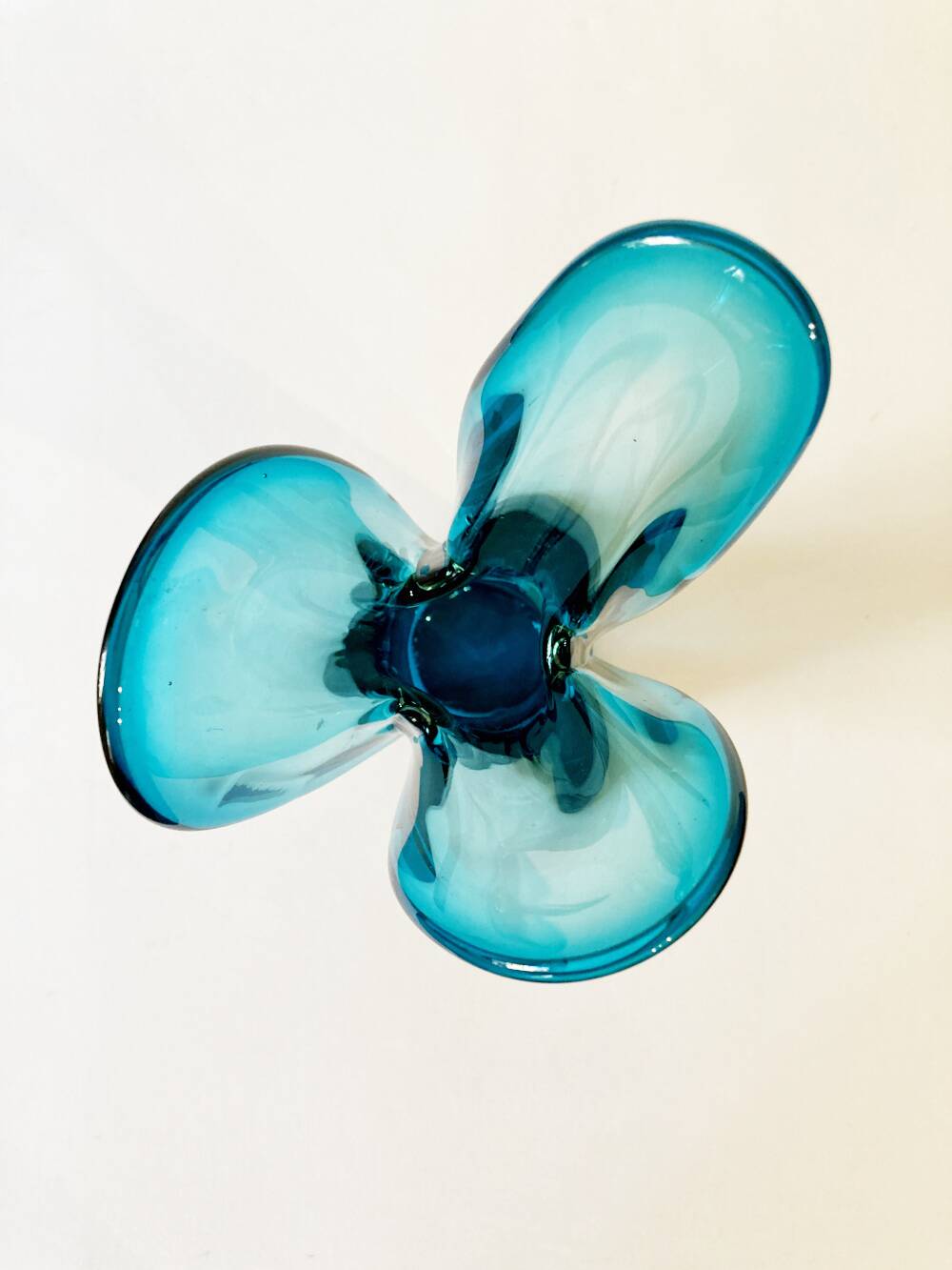 Art Deco Murano glass trilobe vase