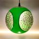 Suspension Space Age verte "Bug eye" par Massive, Belgique vers 1970
