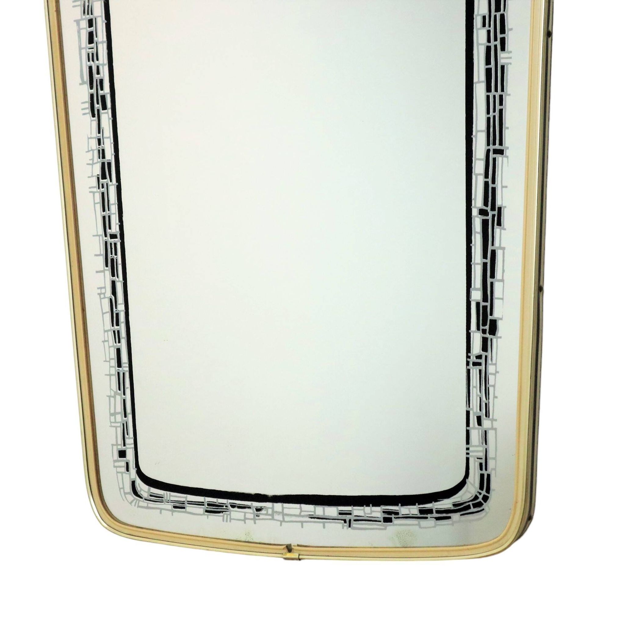 Fifties Rockabilly Mirror Geometric Motif Gold Vintage Design
