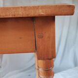 Old bamboo table in beech