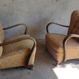 3-seater sofa set and two Scandinavian style armchairs from the 50s.