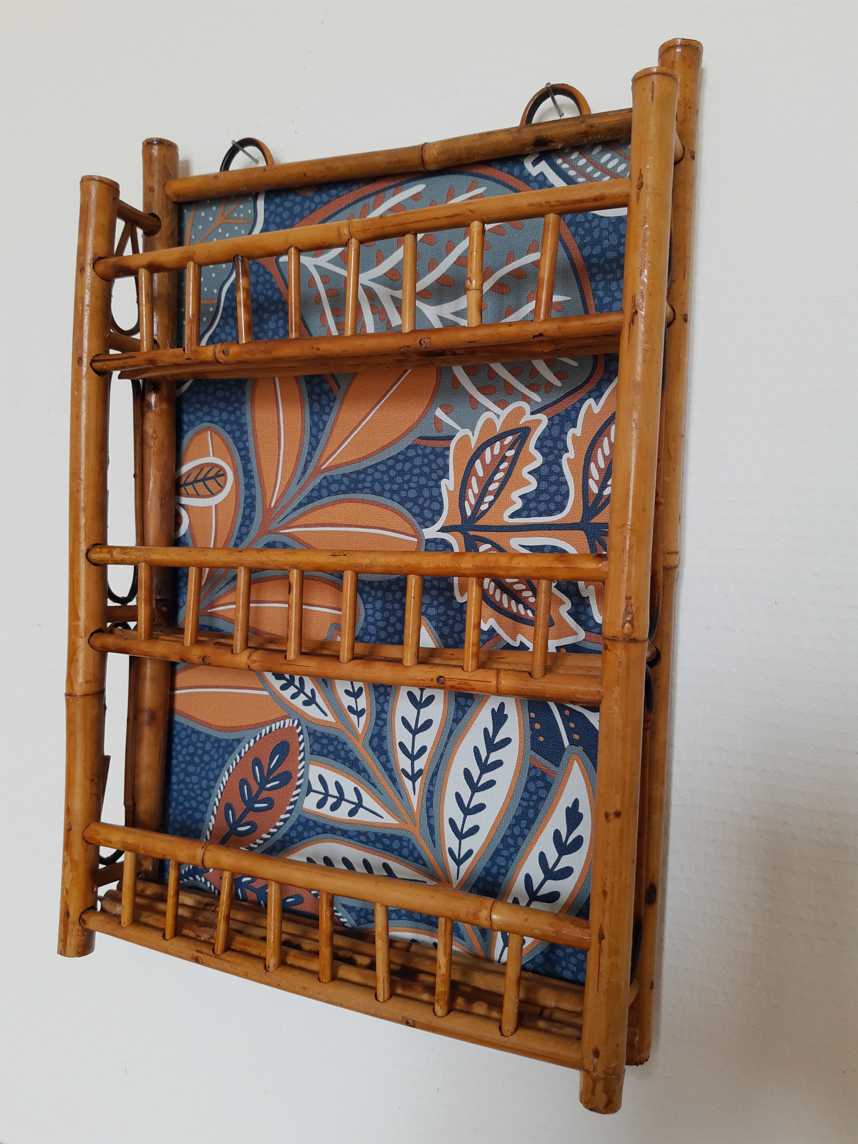 Vintage bamboo spice shelf restyled