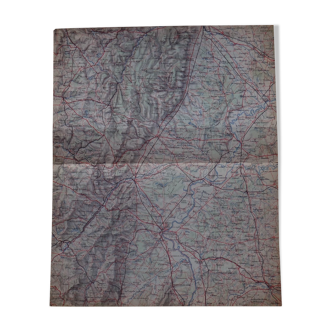 Old map of the Chalon-sur-Saône and Beaune region