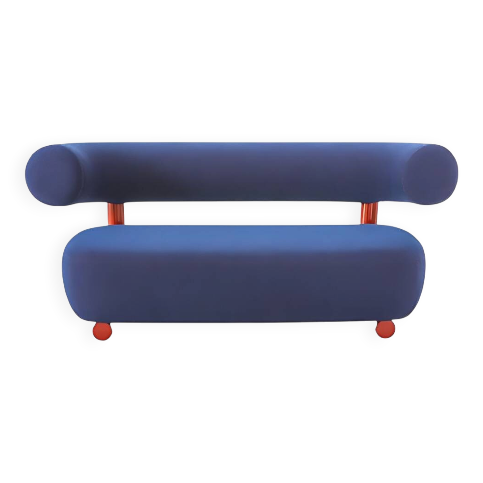 Two-seater sofa Moroso Pipe Blue