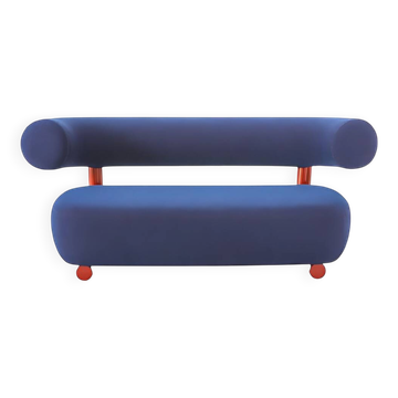 Canapé 2 places Moroso Pipe Bleu