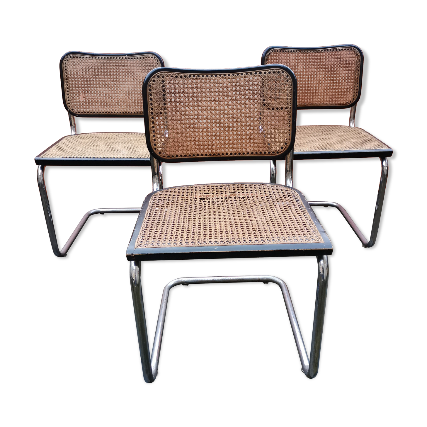 Trio de chaises B32 de Marcel Breuer