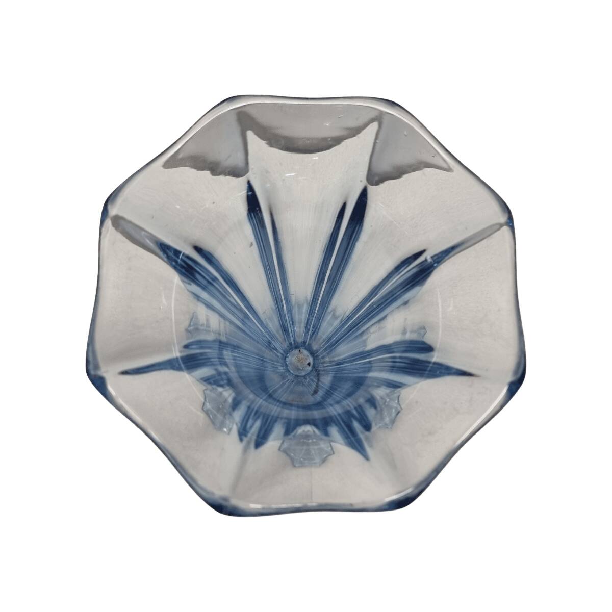 Art Deco blue tulip-shaped vase