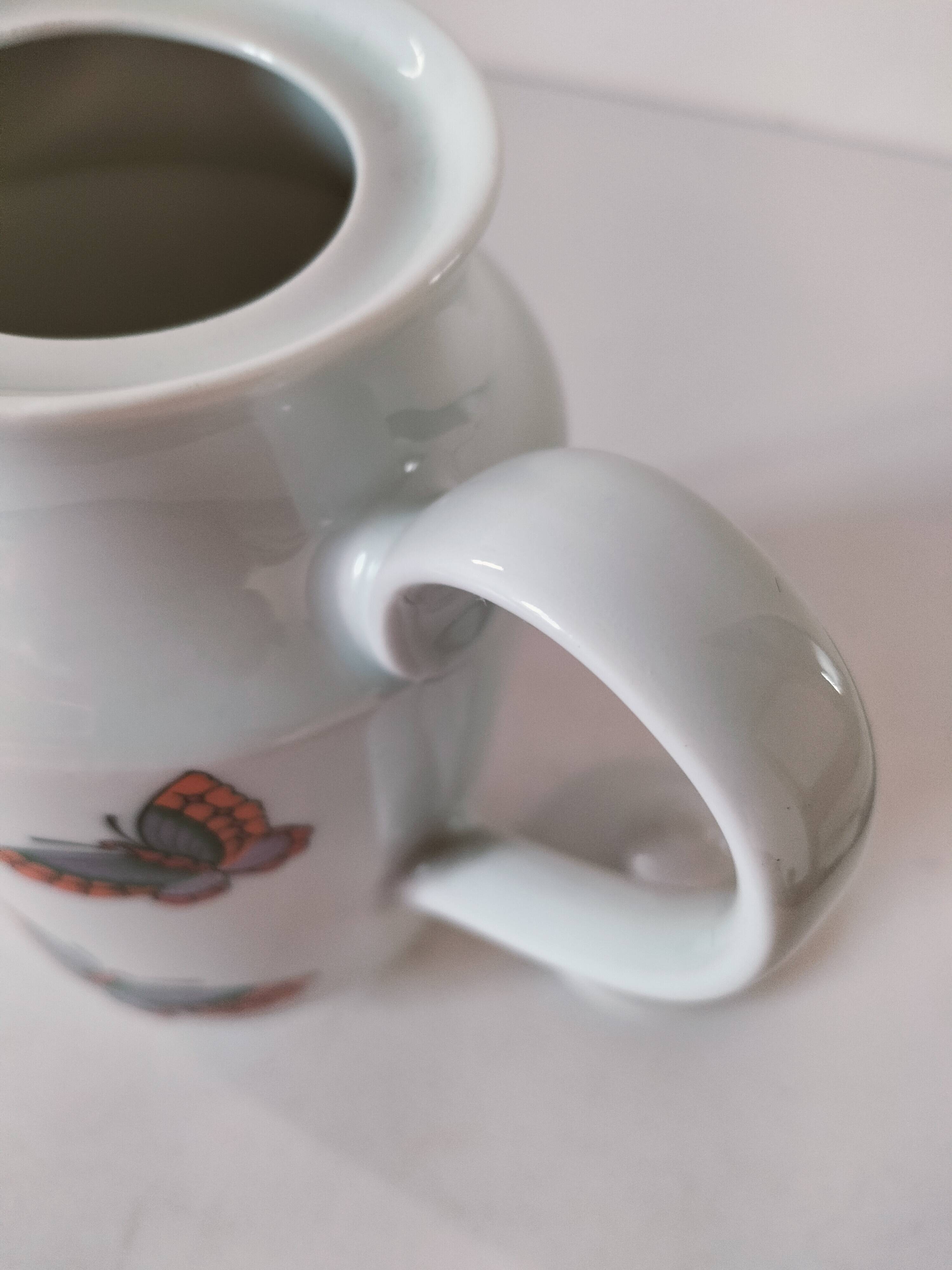 Vintage Wunsiedel Bavaria Porcelain coffee pot – butterfly motifs