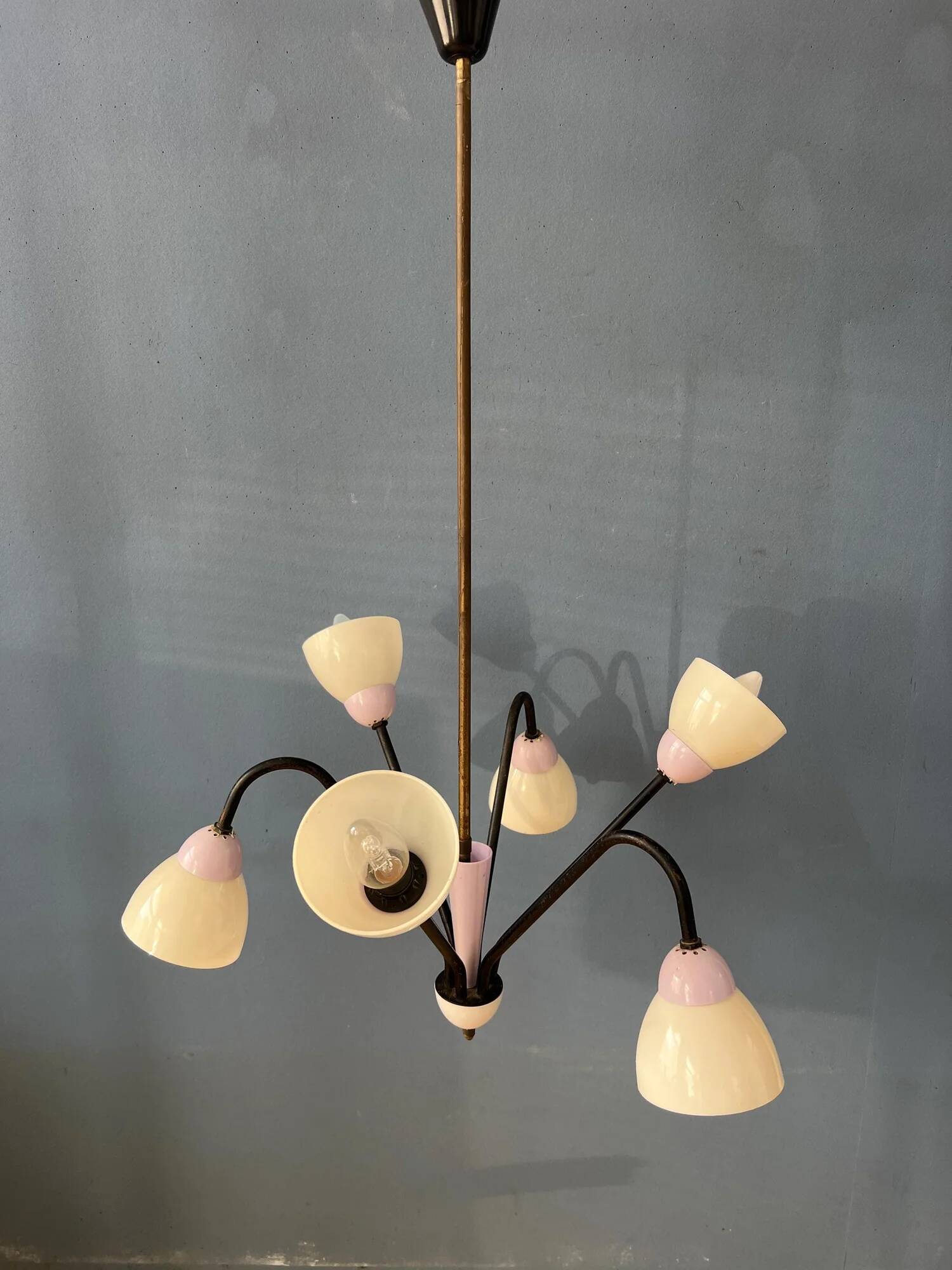 50s mid-century vintage lilac spider pendant lamp