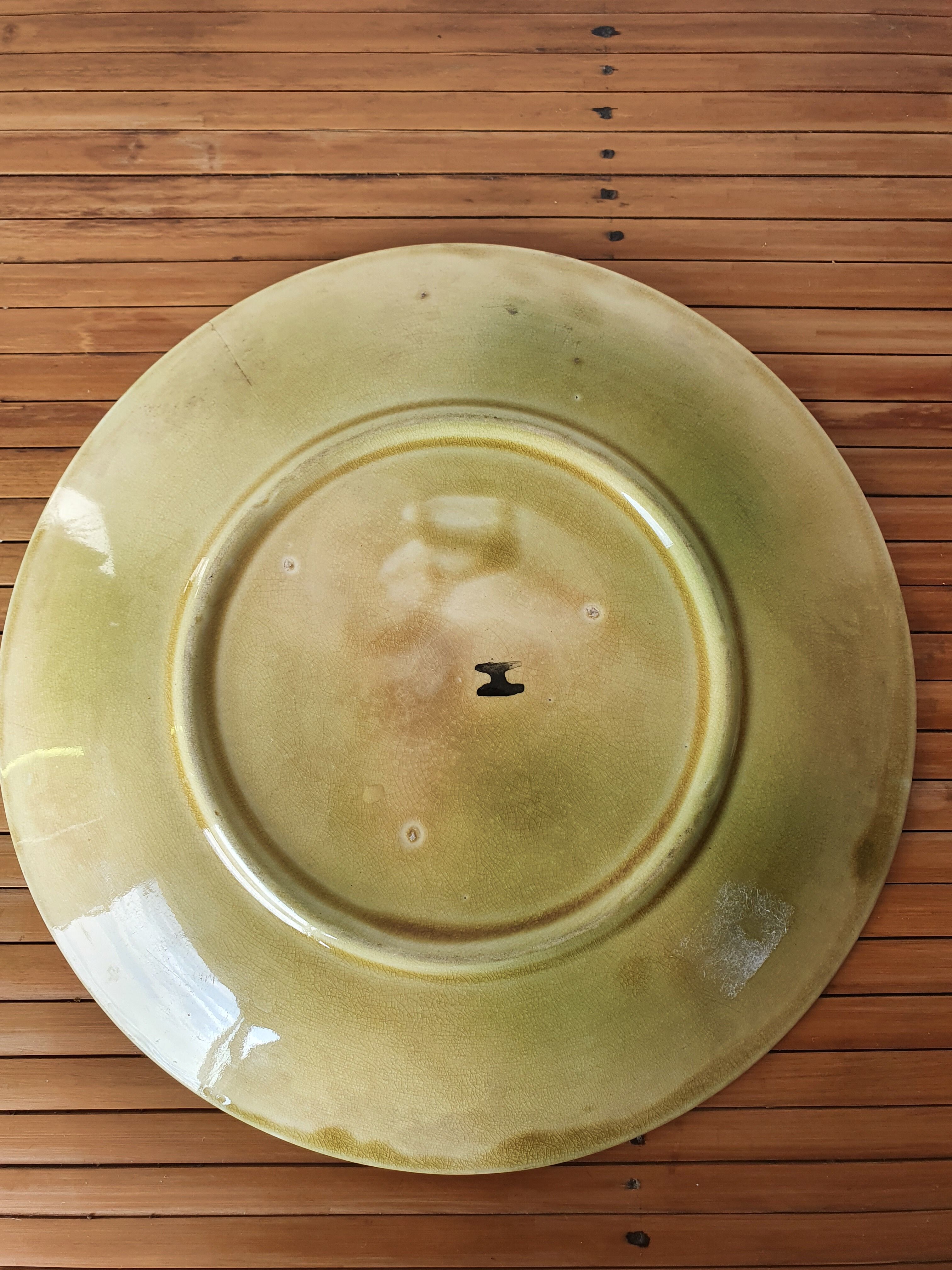 Dessert plate sheet barbotine 1900